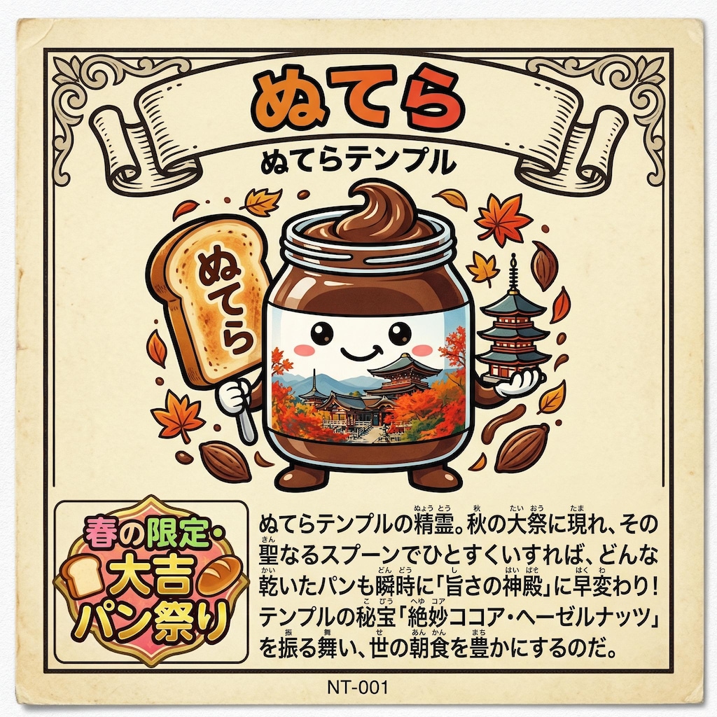 パンにヌテラを塗ってら