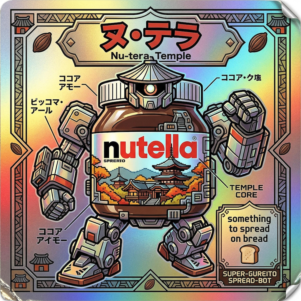 パンにヌテラを塗ってら