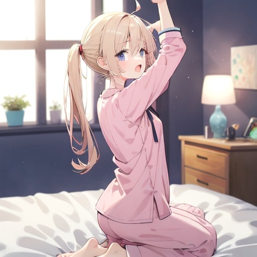 パジャマ姿 | の人気AIイラスト・グラビア