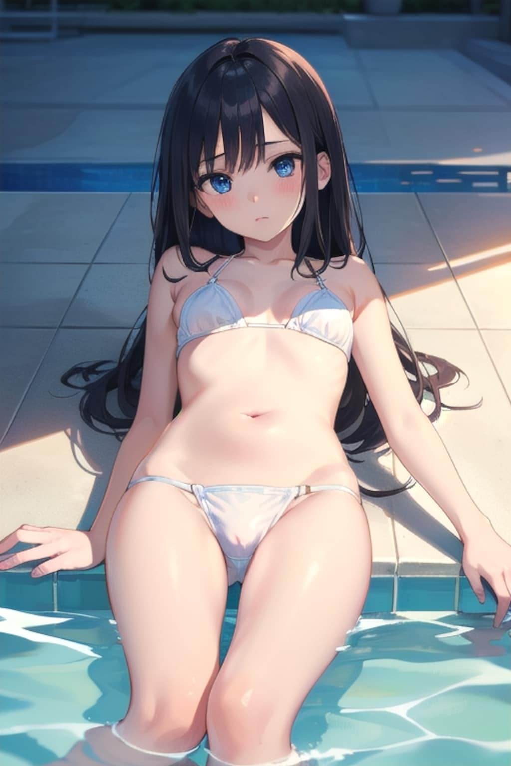 プールサイド(白ビキニ)