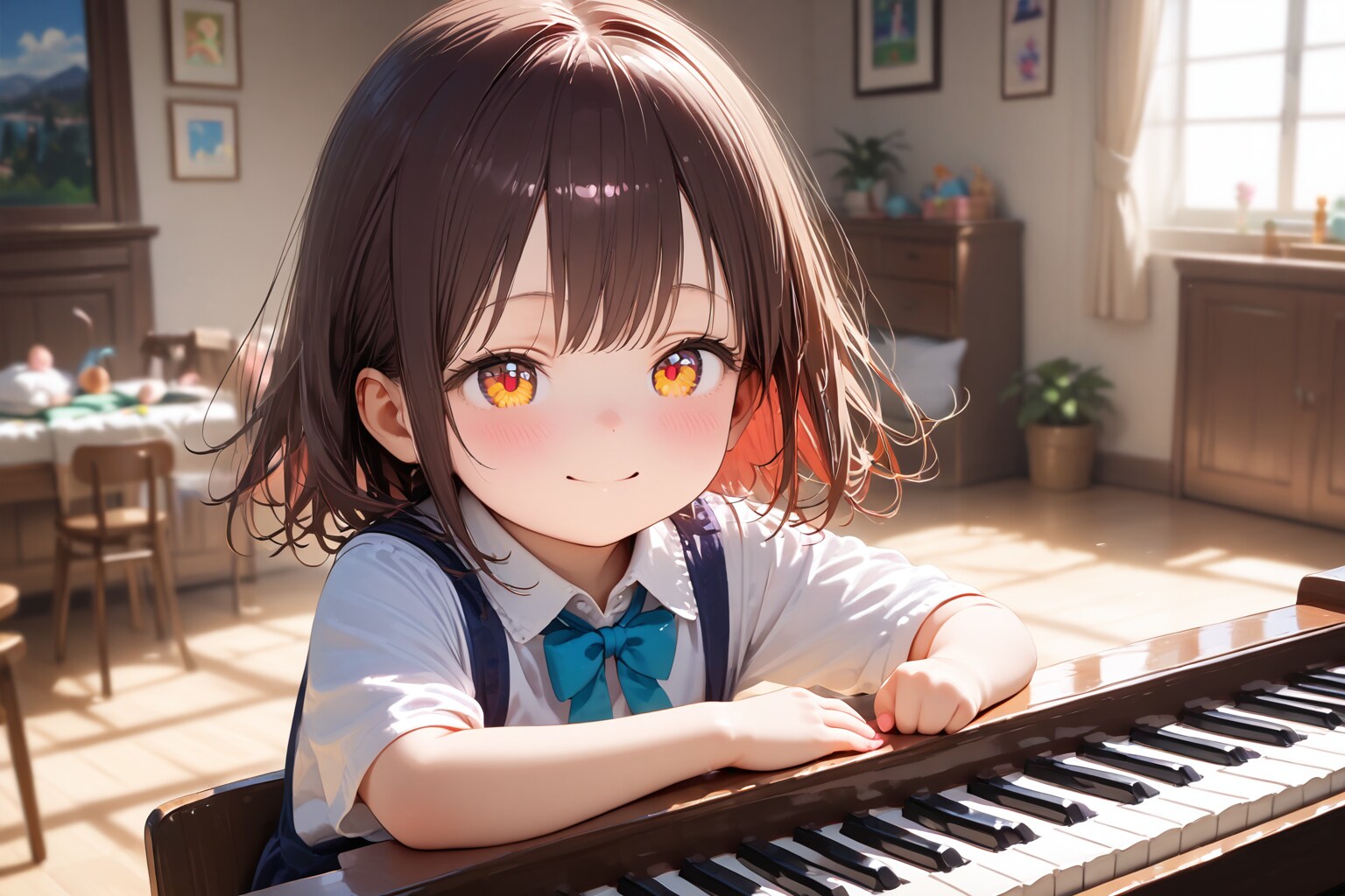 鍵盤がこちらなので、俺が弾くようです。 | の人気AIイラスト・グラビア