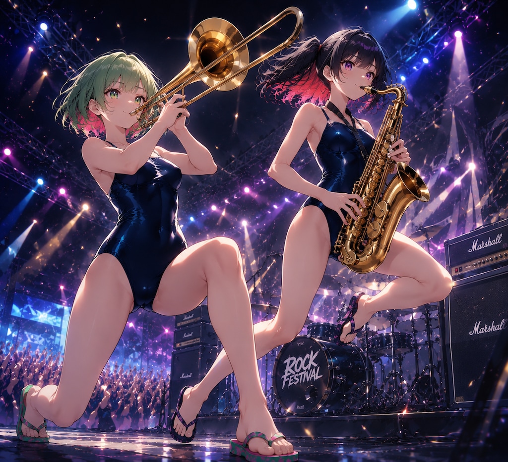 <川崎ちゃん>スク水Rock!<ハレちゃん>