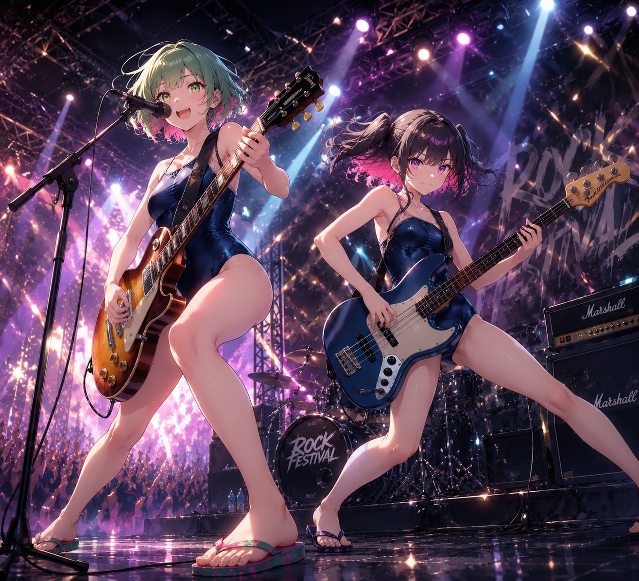 <川崎ちゃん>スク水Rock!<ハレちゃん>