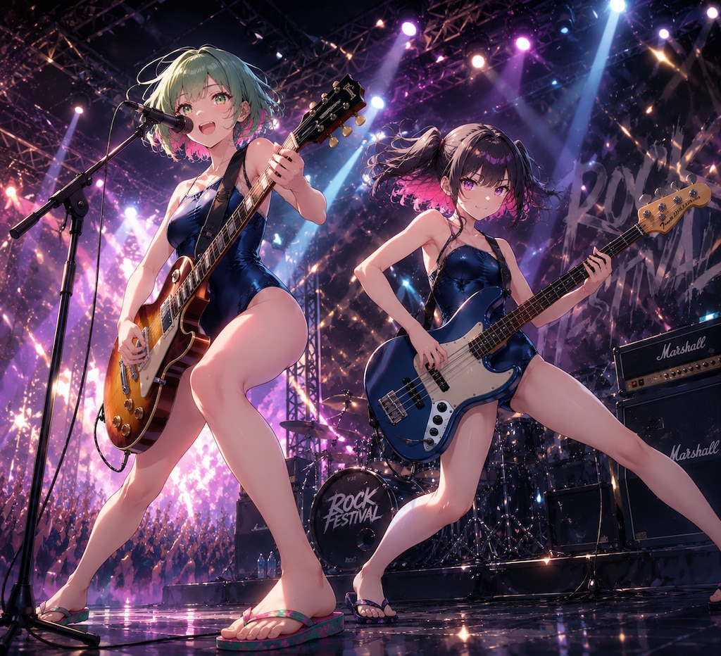 <川崎ちゃん>スク水Rock!<ハレちゃん>