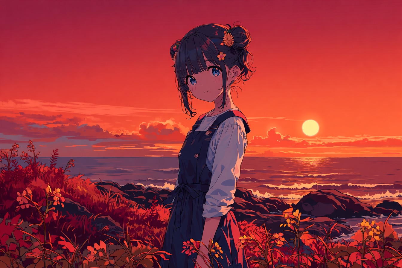 夕暮れのおだんごちゃん🍡✨102 | の人気AIイラスト・グラビア