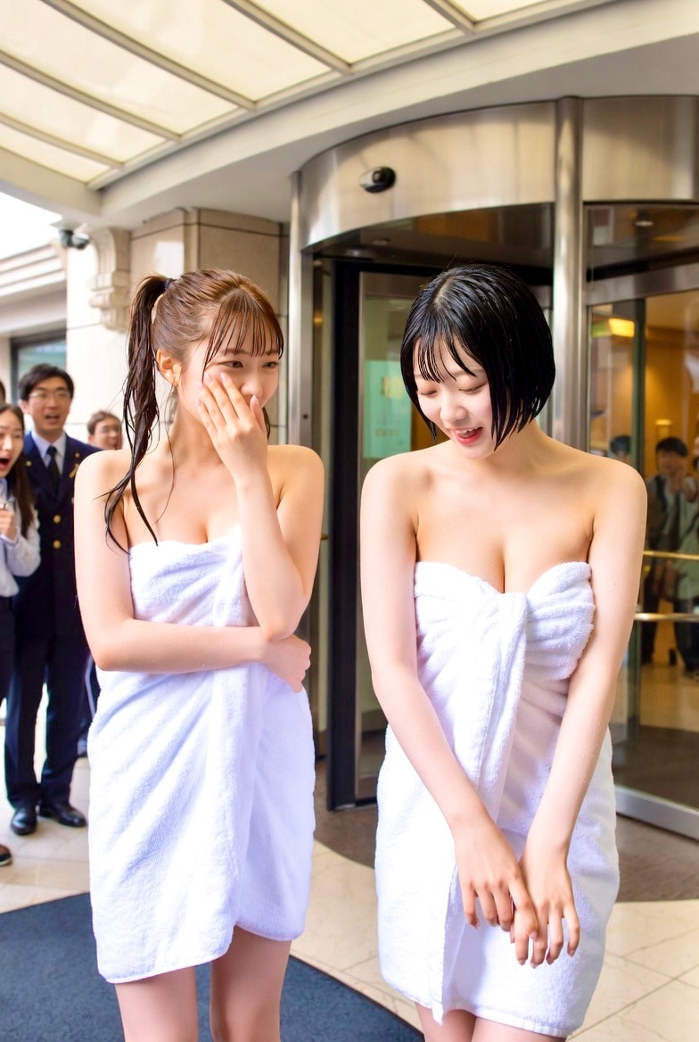 バスタオルのまま慌てて外へ