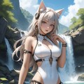 水着の猫耳少女 5枚目