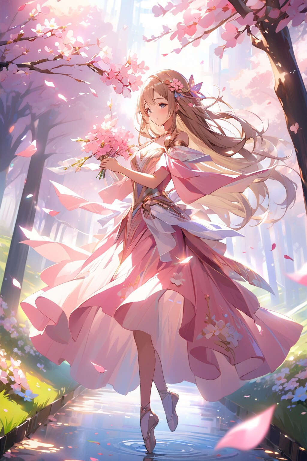 春風の中、桜舞う🌸