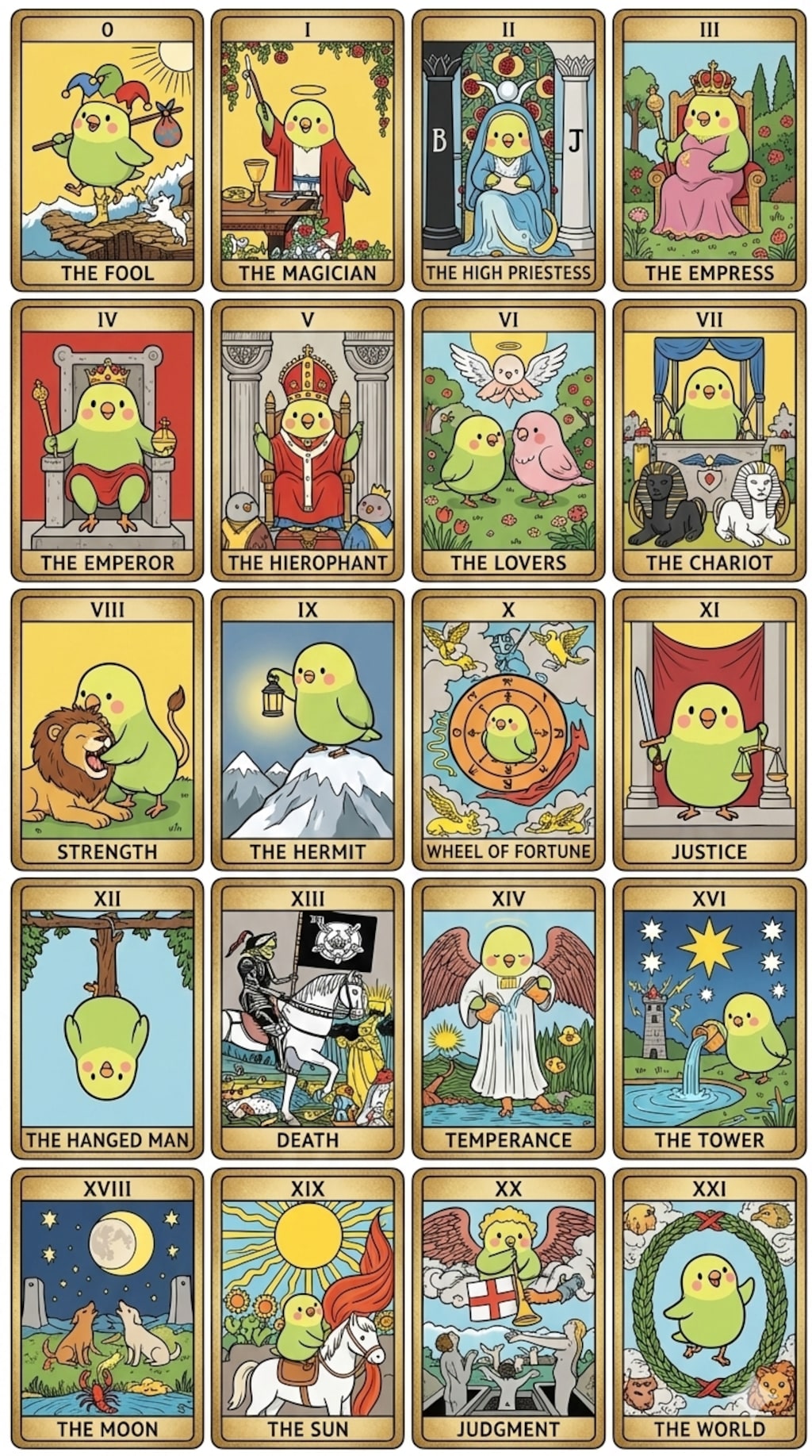 インコのタロットカード集