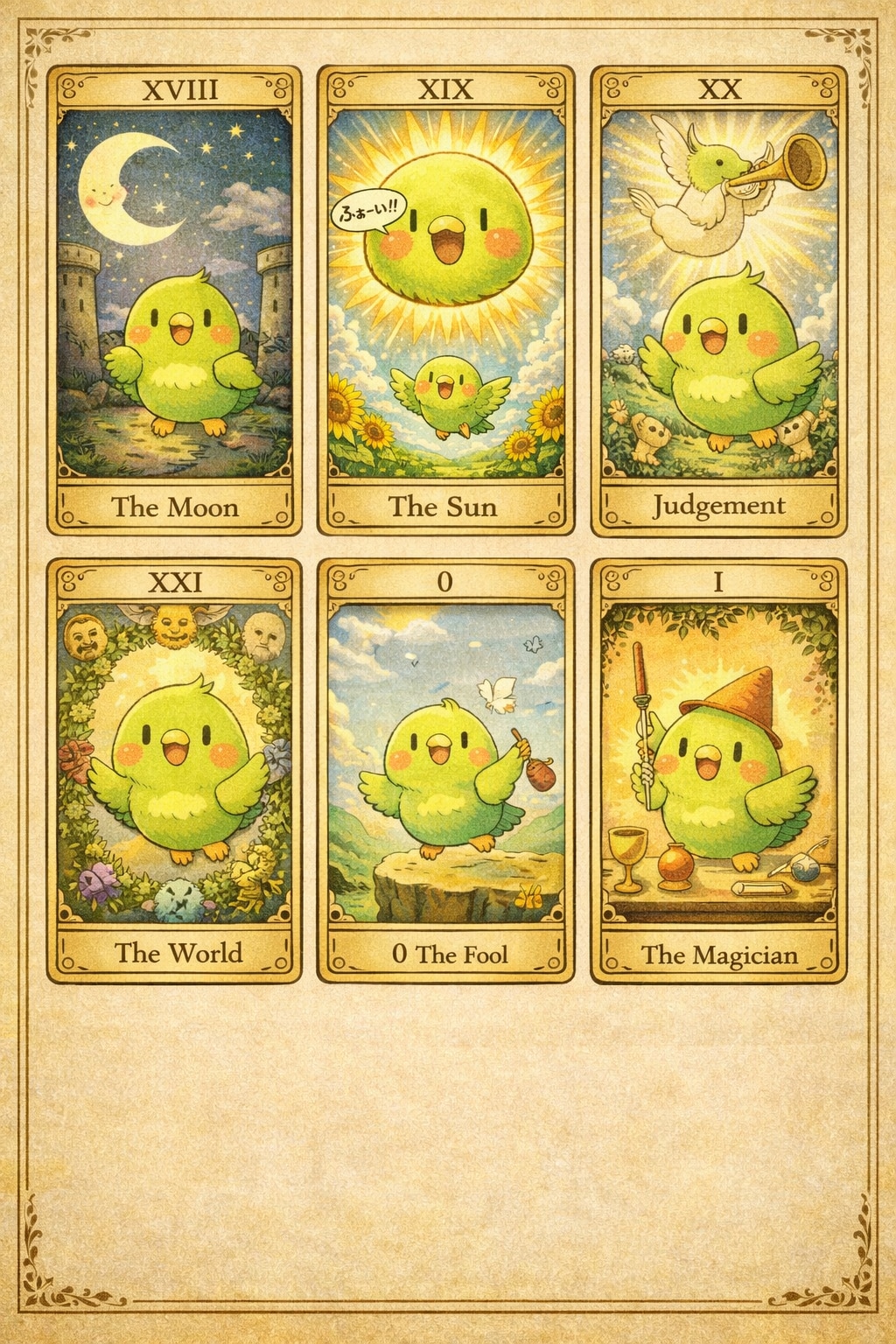 インコのタロットカード集