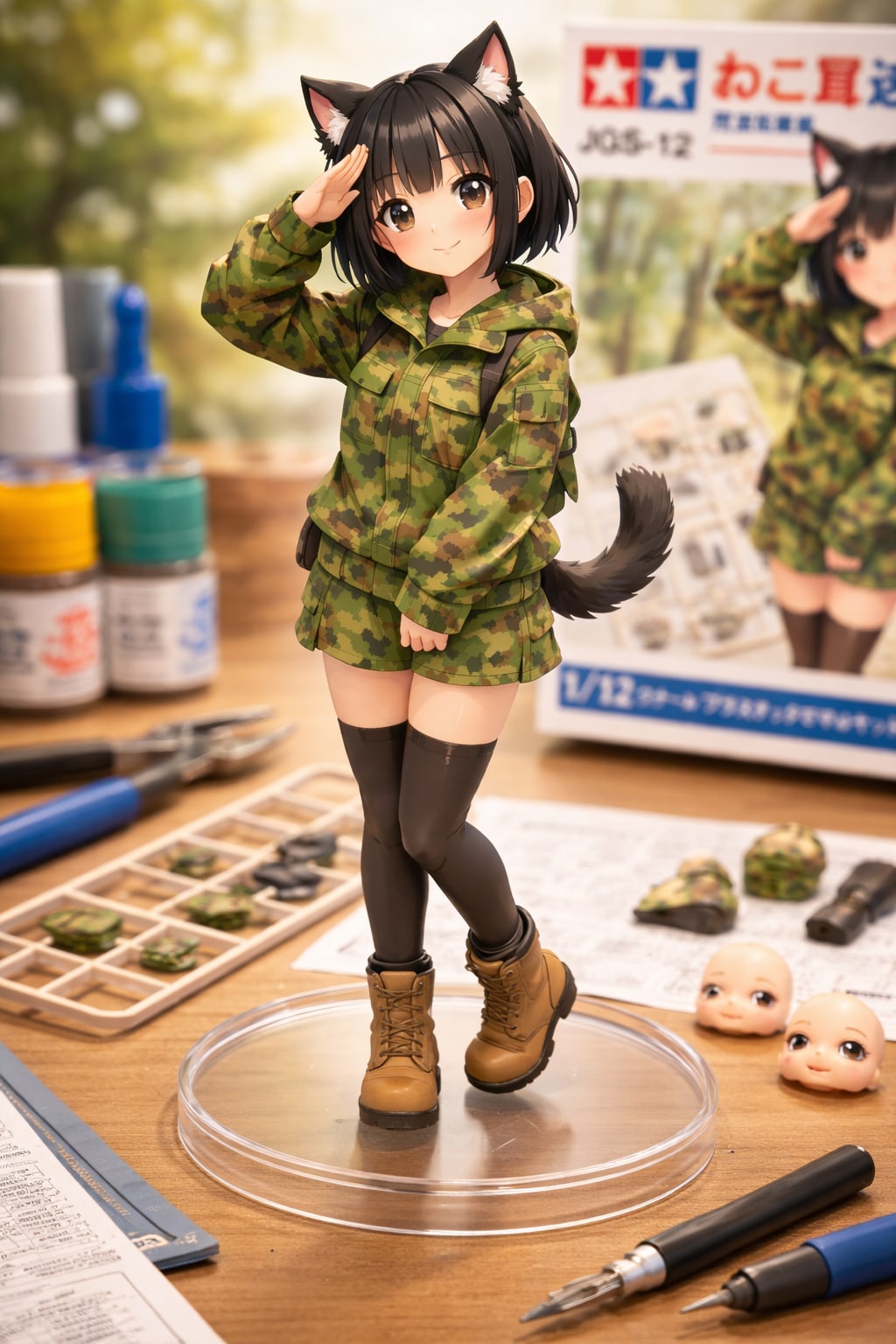 迷彩服の女の子