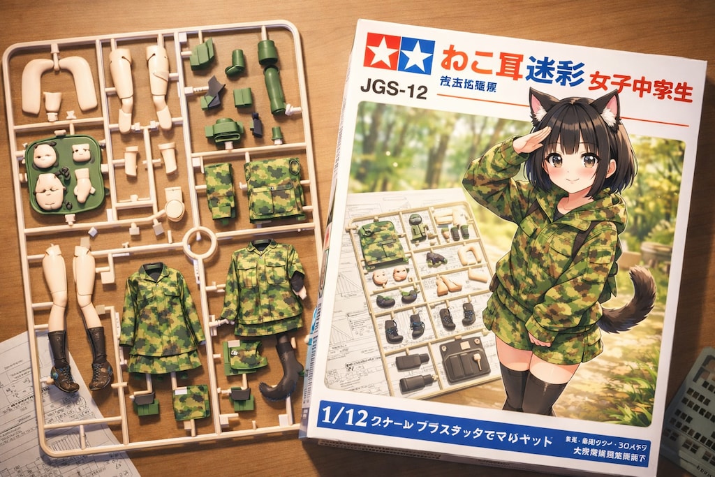 迷彩服の女の子