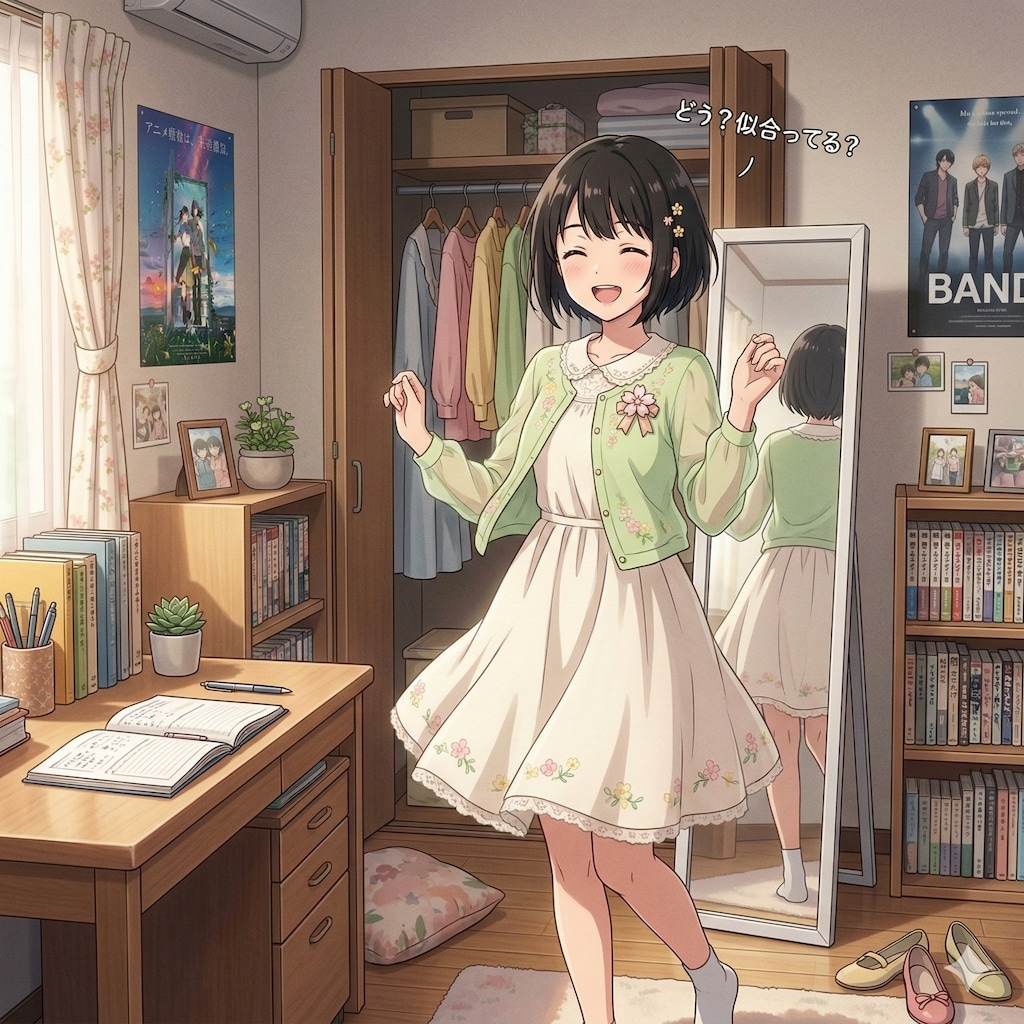 どう？似合ってるぅ？
