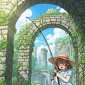 古代遺跡で釣りをする 11枚目
