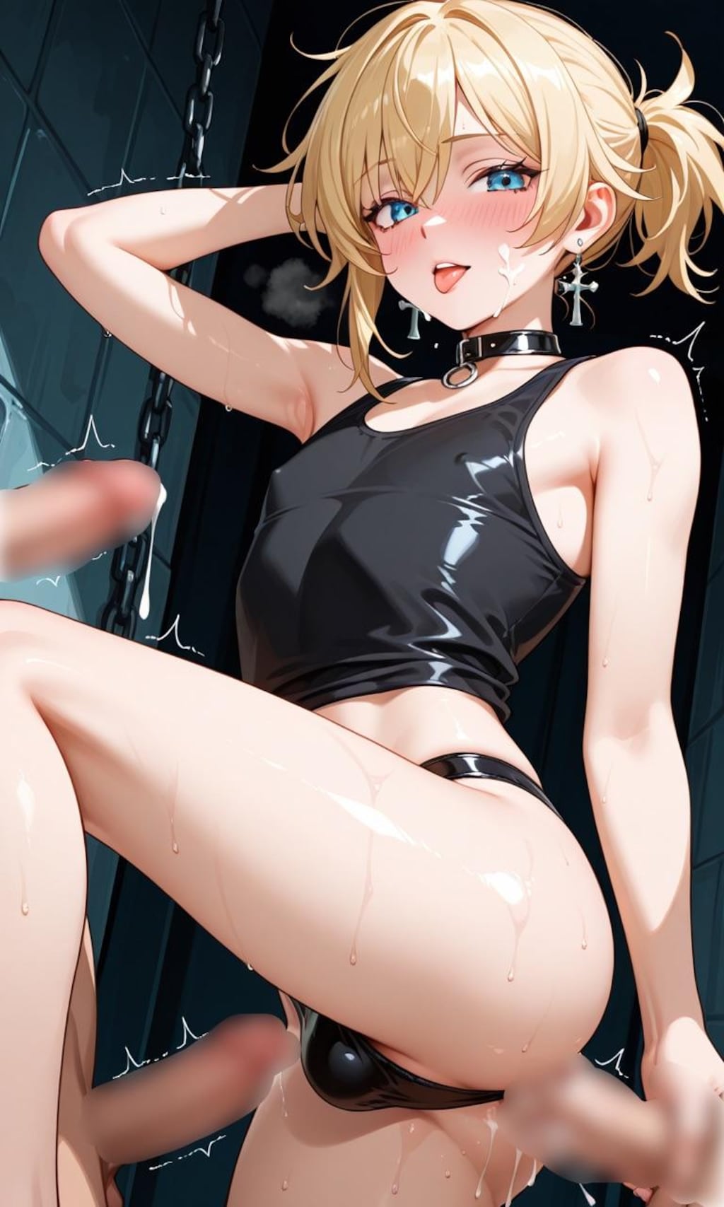 メス男子くん足上げ挿入