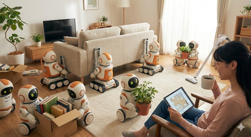 家事サポートタイプのロボットがある生活 | の人気AIイラスト・グラビア