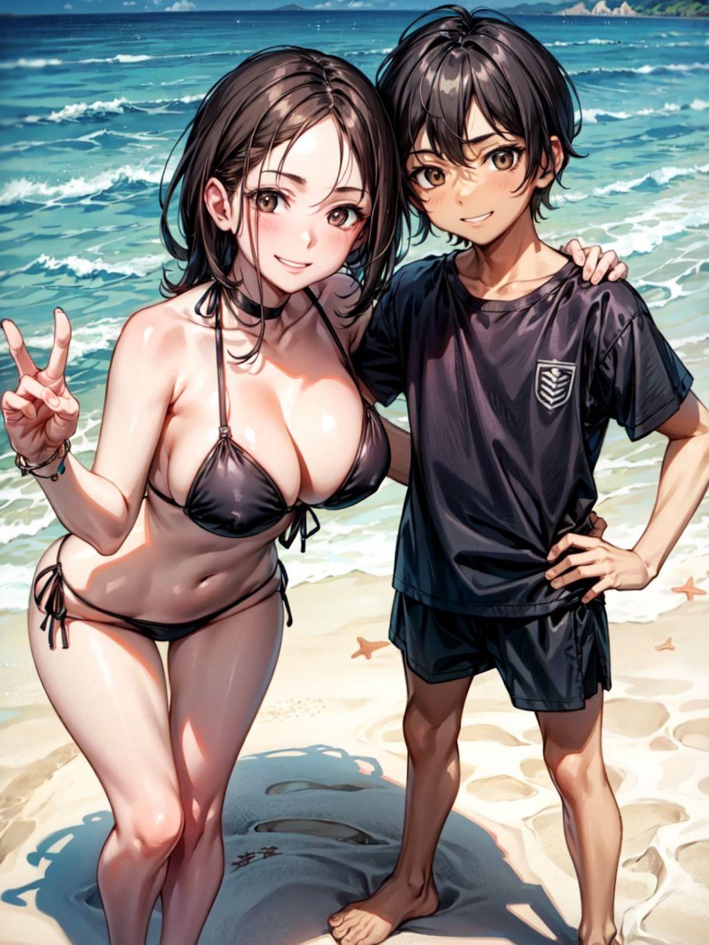 少年とビキニお姉さん②