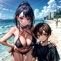 少年とビキニお姉さん② 3枚目