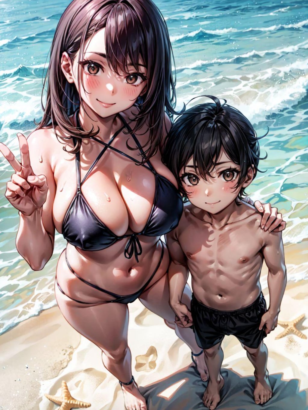 少年とビキニお姉さん②