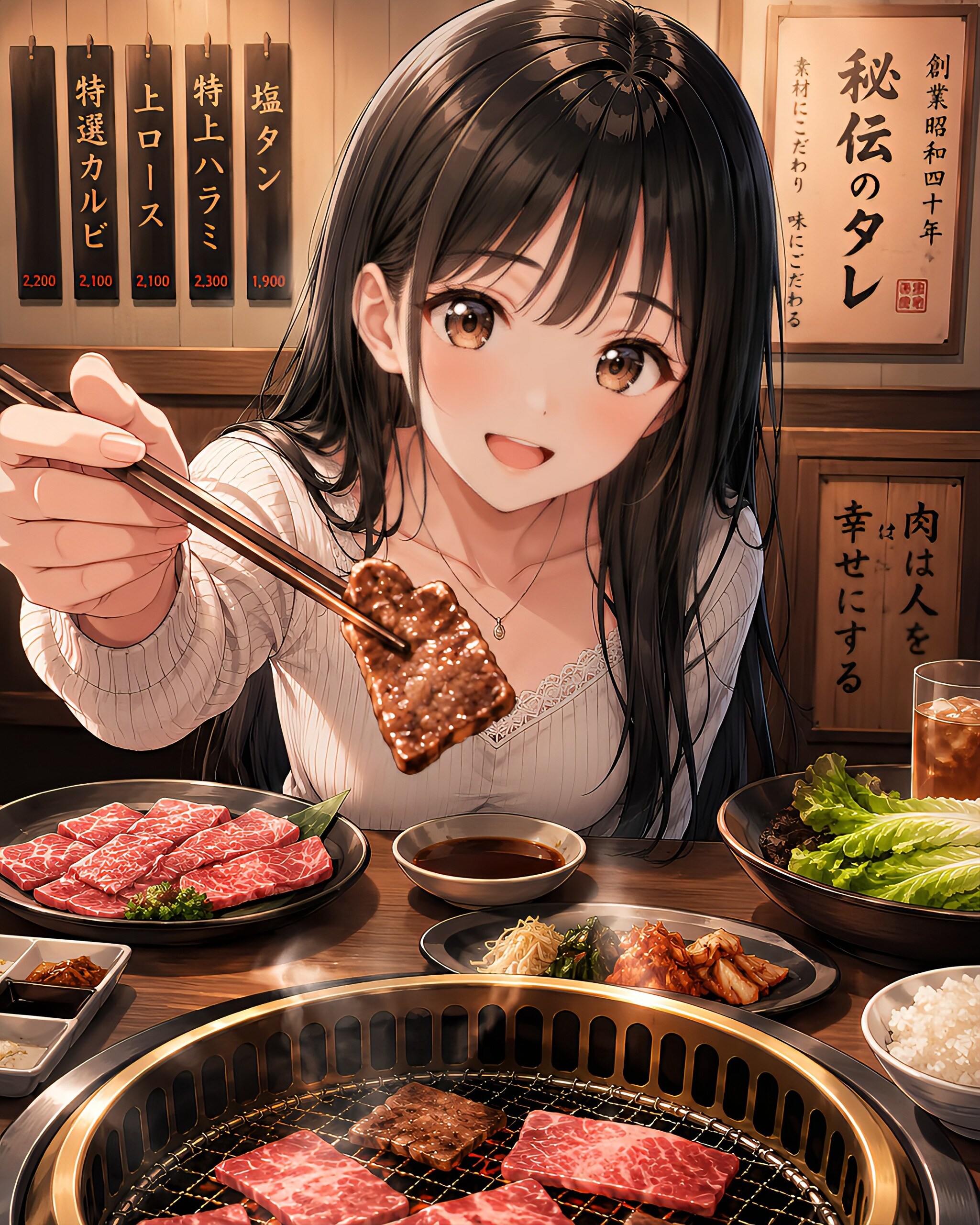 老舗の焼肉屋 | の人気AIイラスト・グラビア
