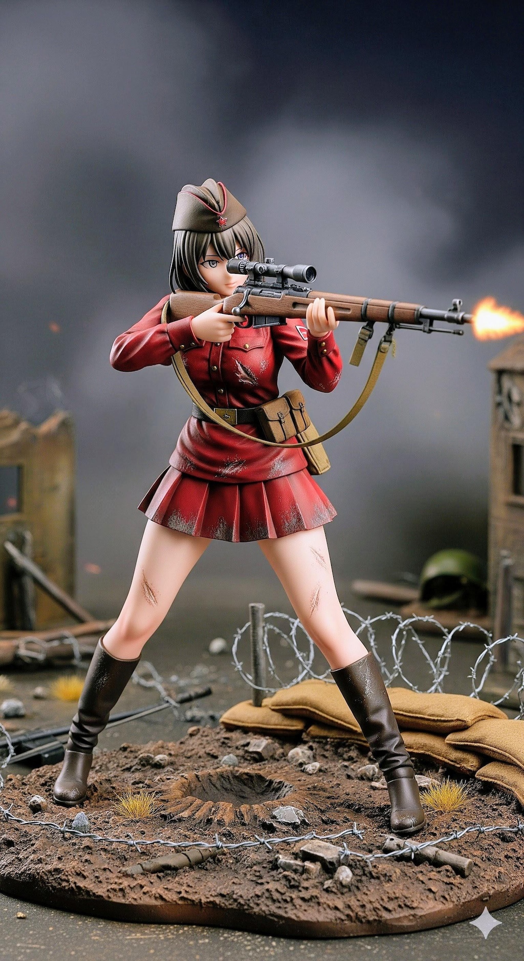 ソ連赤軍マシンガン＆スナイパーお姉やん