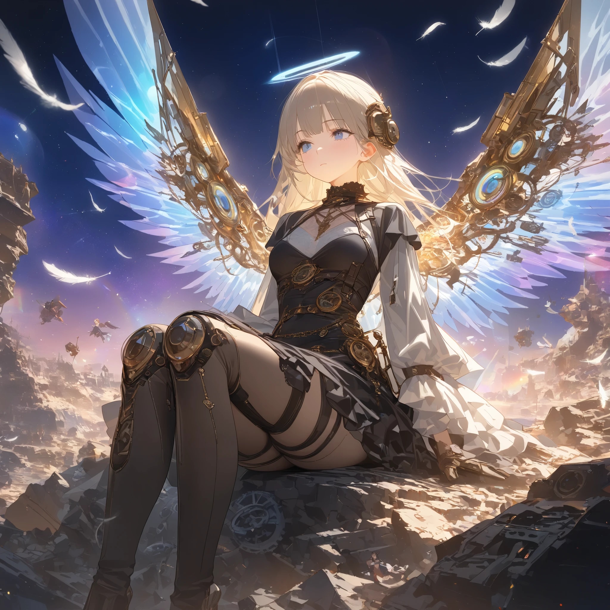 瓦礫と機械天使 | の人気AIイラスト・グラビア