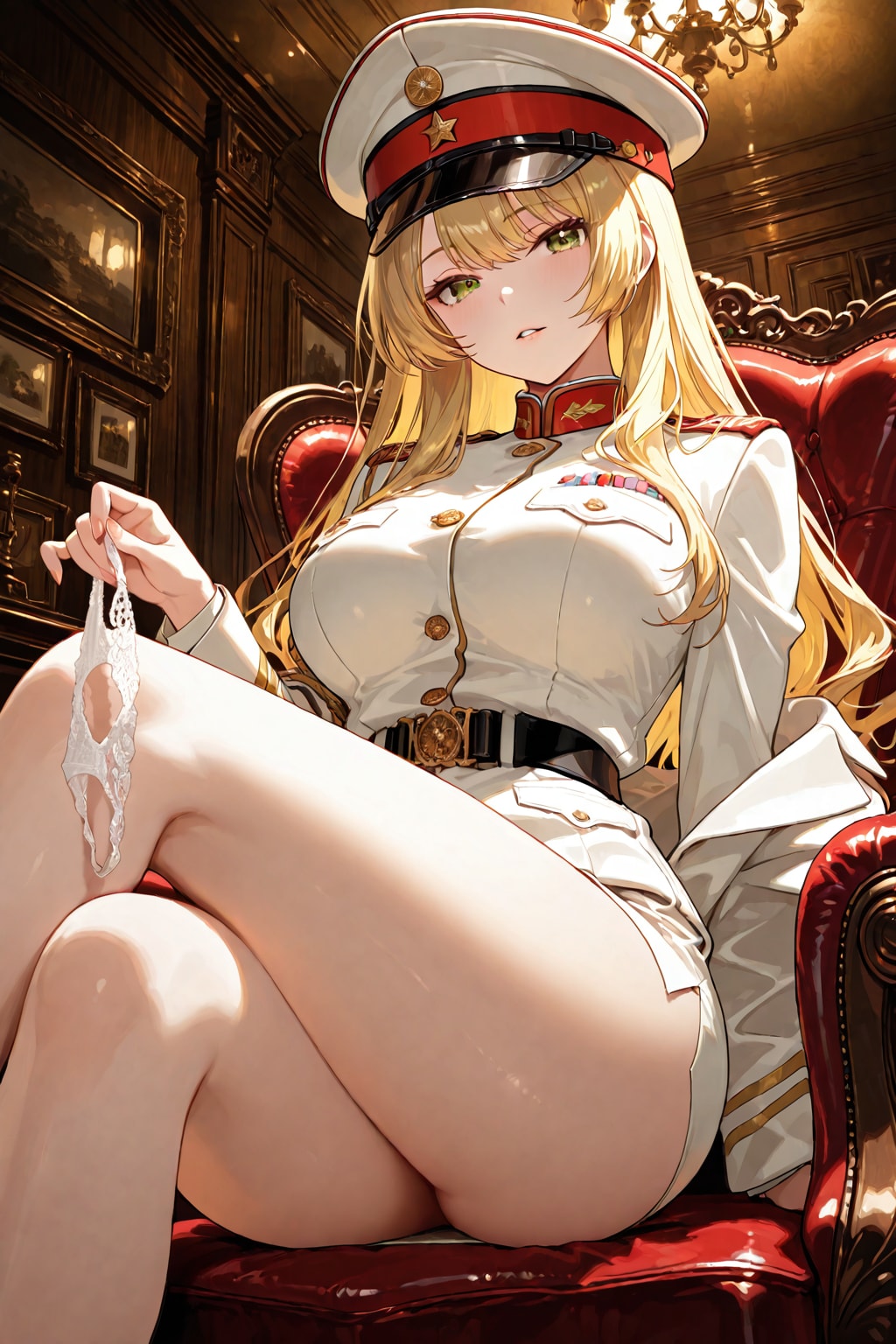 将校「ほら、貴様の所望した脱ぎたてパンティだ」