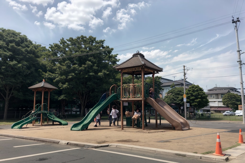 滑り台が豊富な公園