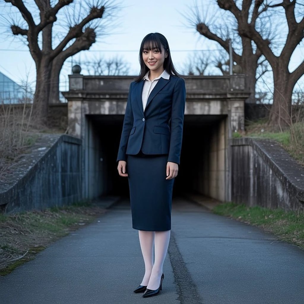 スーツ女子とトンネル