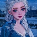 エルサが雪と氷の城でコスプレイヤーの魔法の力を解放！ドレスとケープが描く魅力的な姿 9枚目