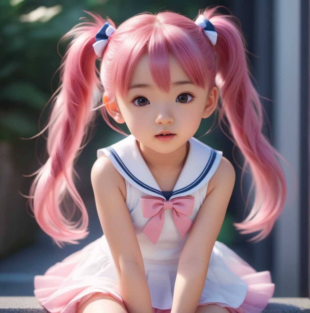 ピンクの髪