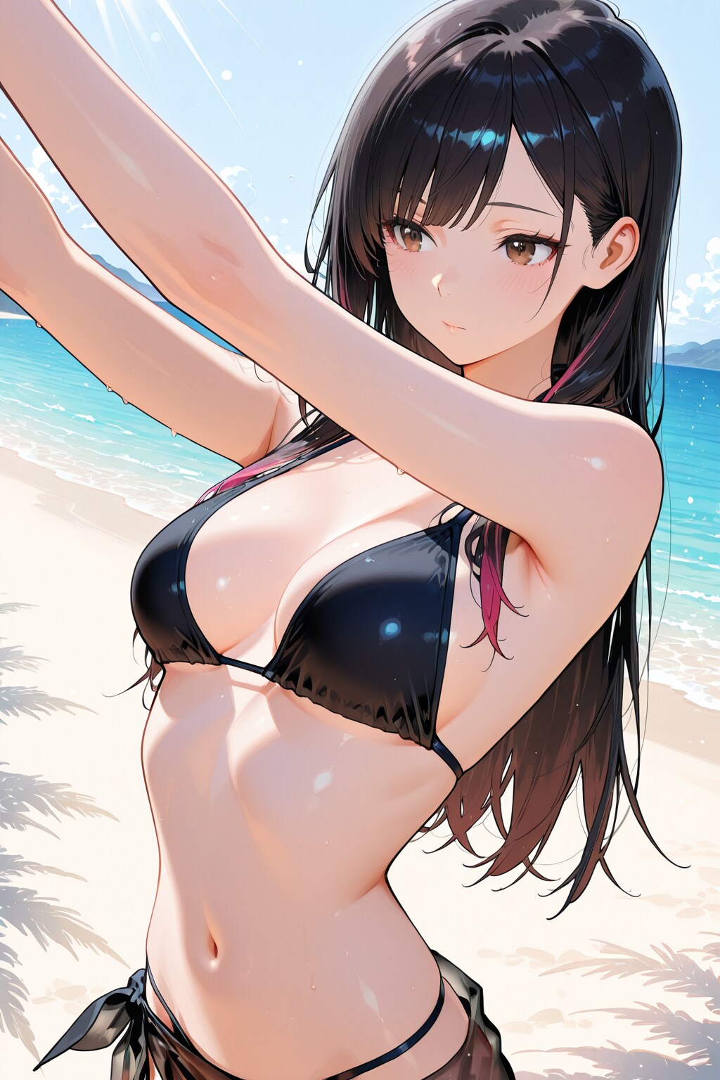 黒トライアングルビキニ②
