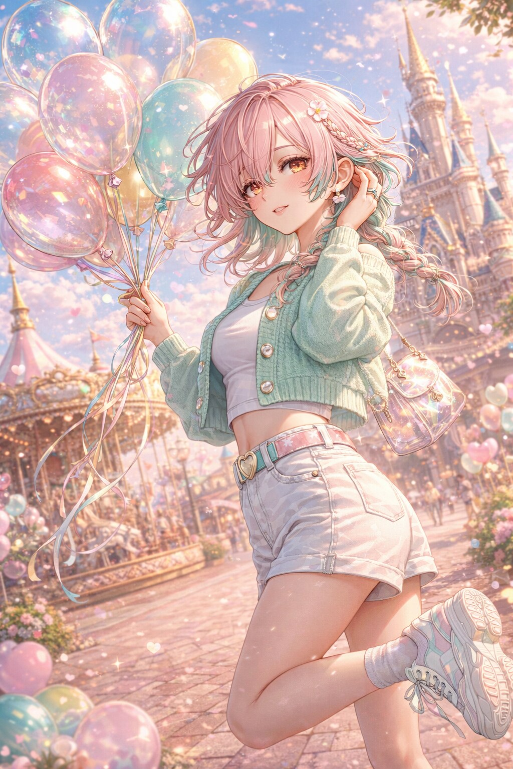 パステル遊園地 | の人気AIイラスト・グラビア