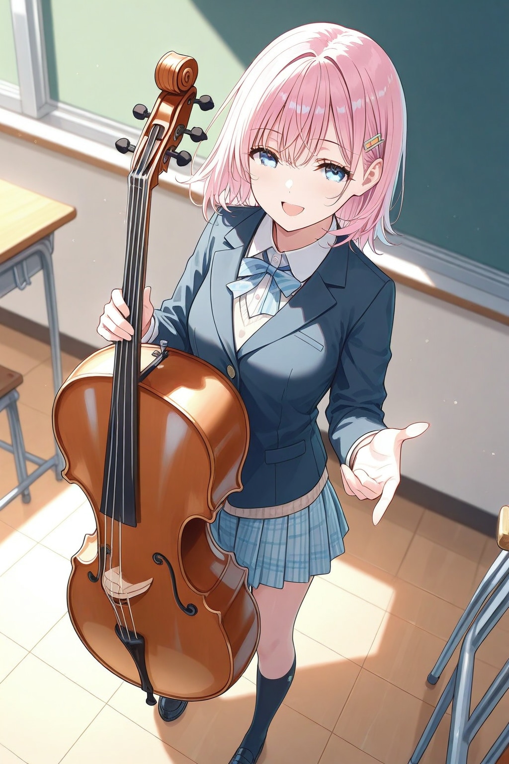 先輩と練習中
