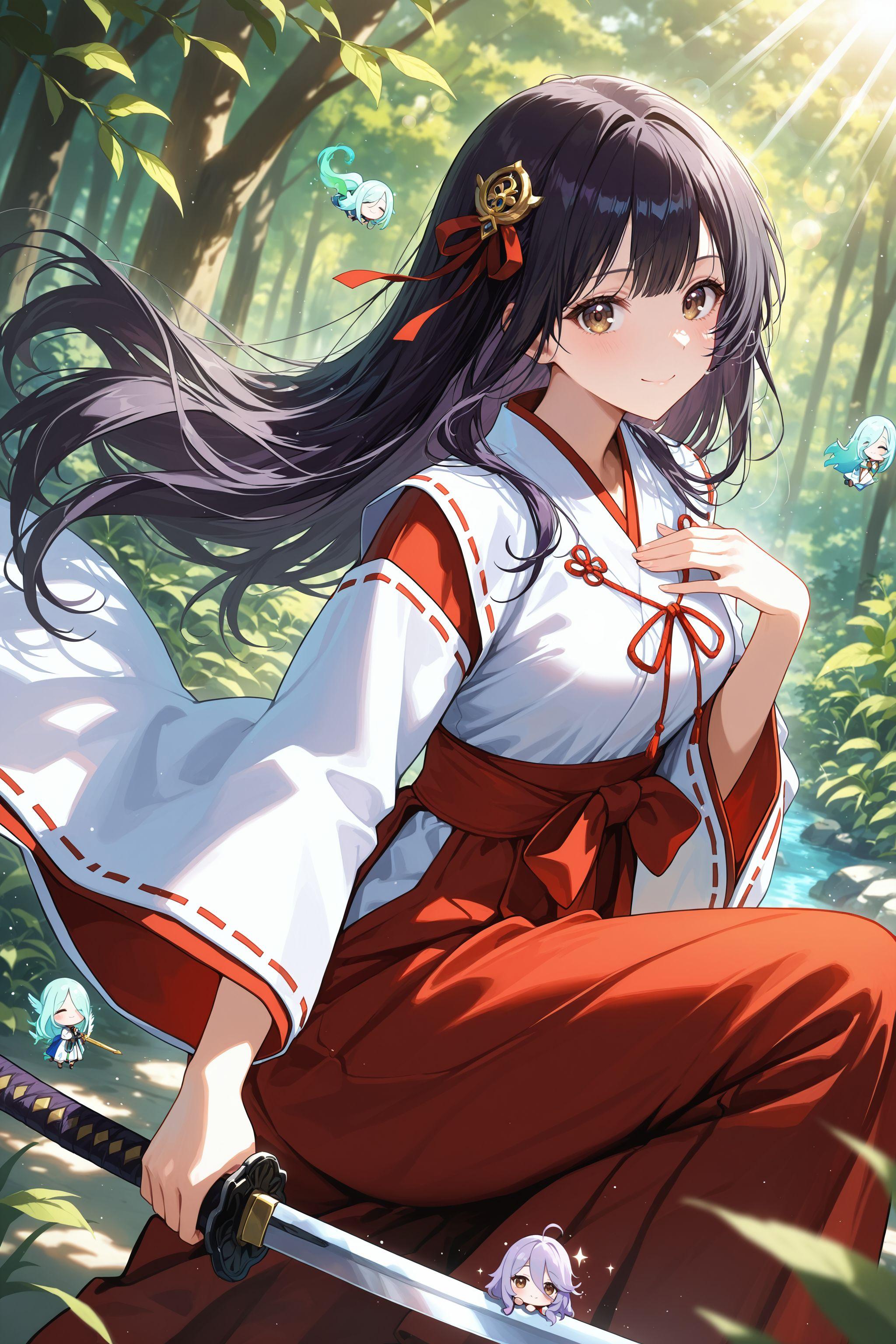 異世界神社の巫女さん | の人気AIイラスト・グラビア