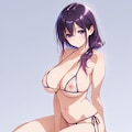 紫髪ちゃん 網ビキニ 2枚目
