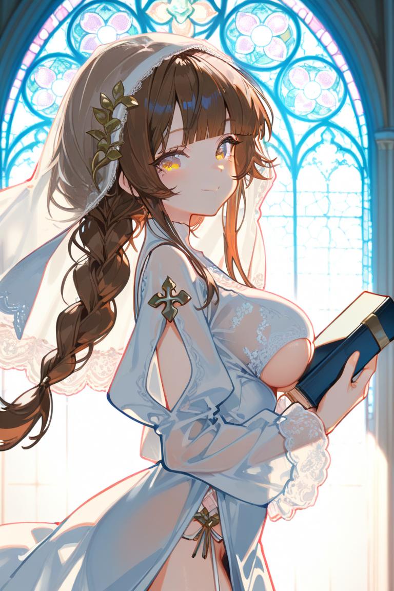 透け袖修道女 | の人気AIイラスト・グラビア