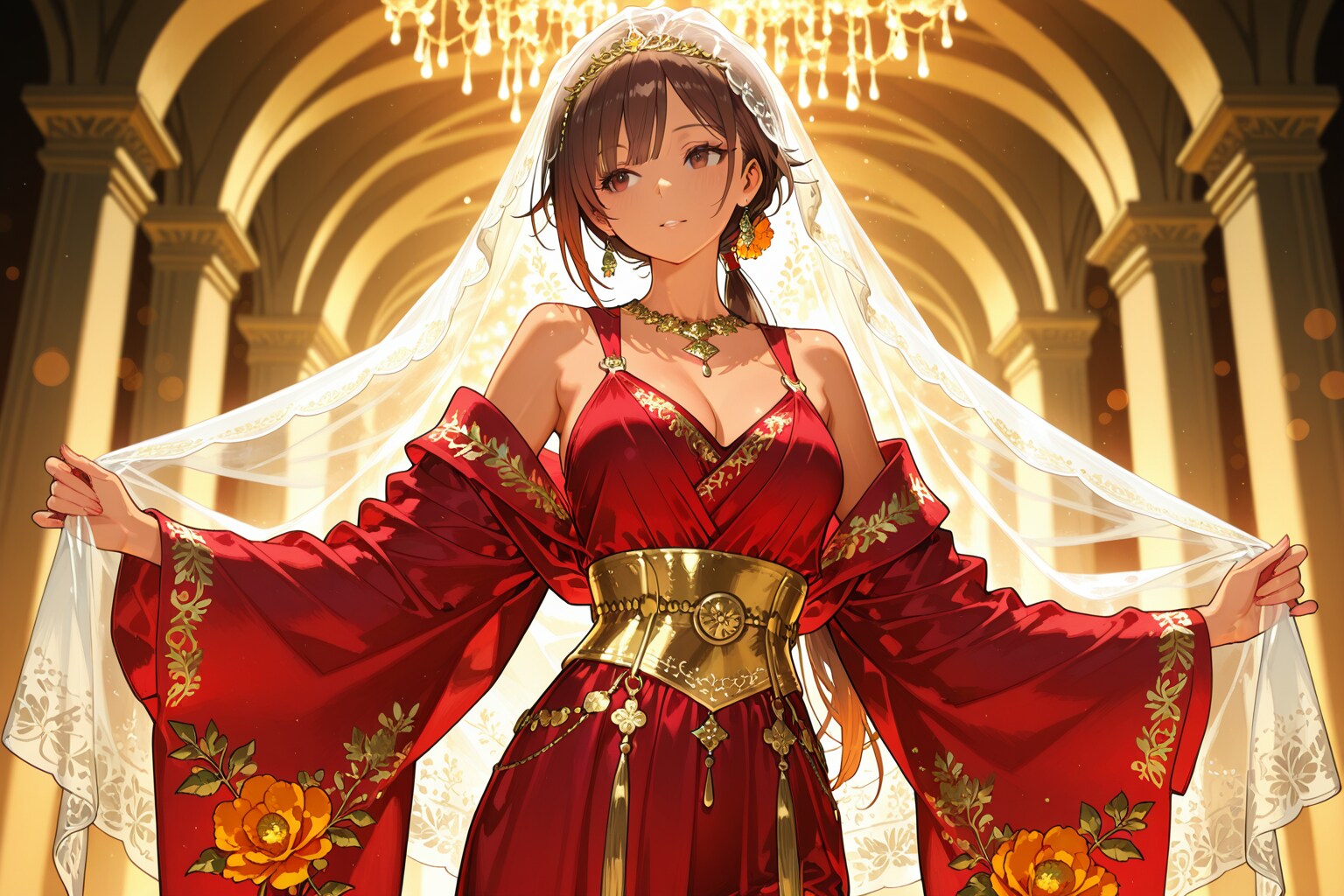 インド風花嫁衣裳(Lehenga：レヘンガー）