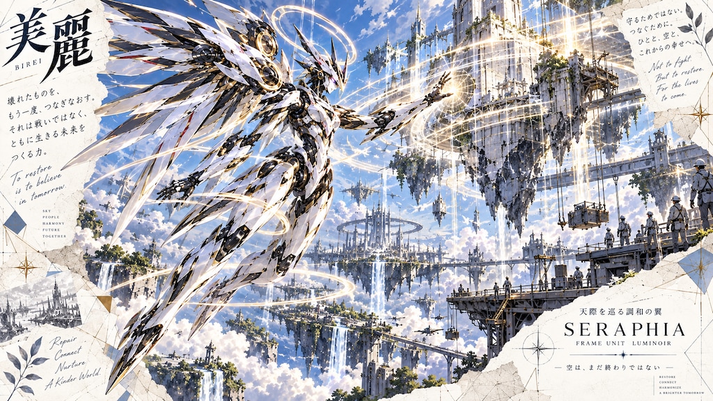 SERAPHIA — Wings That Connect the Sky  Not to fight. But to restore. For the lives to come.  Across