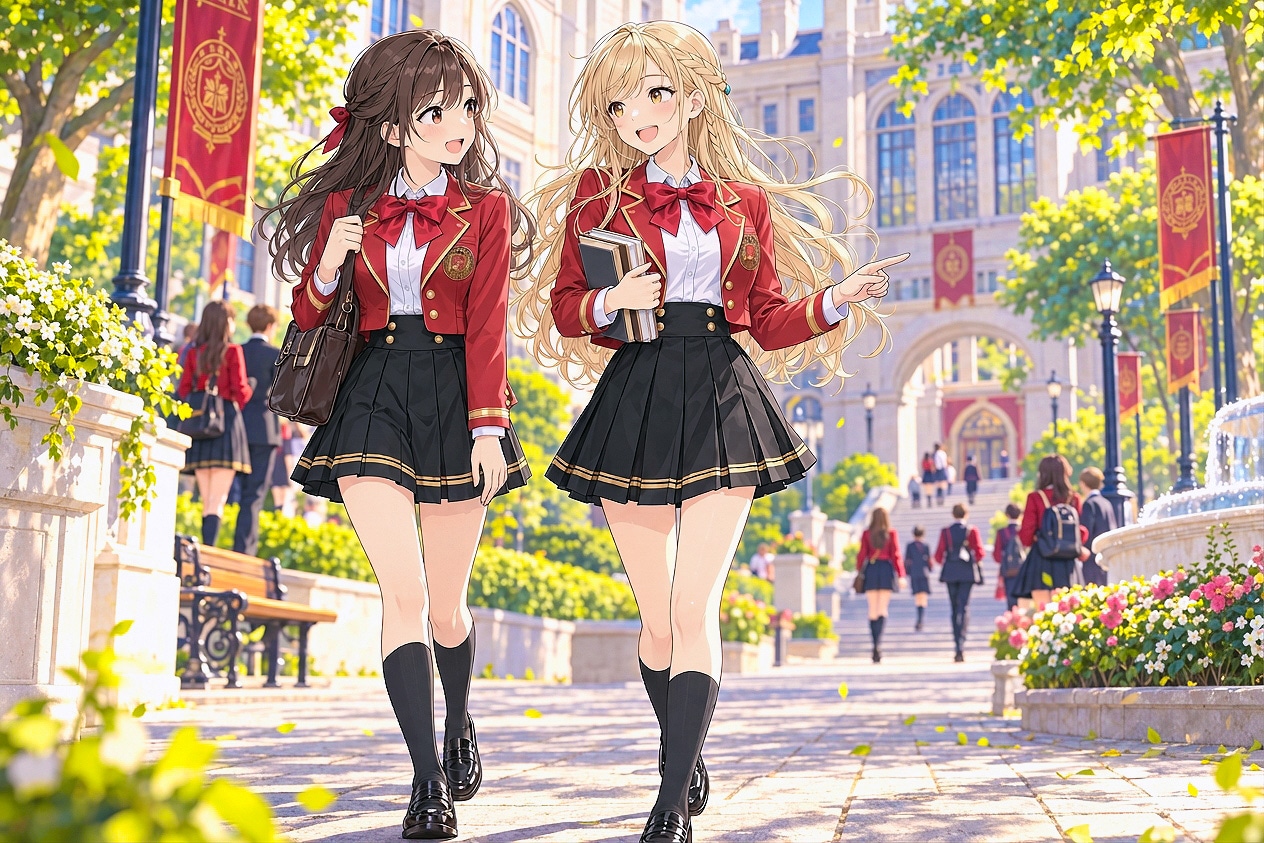 聖華学園に体験入学！ (有栖川さん⑩) | の人気AIイラスト・グラビア