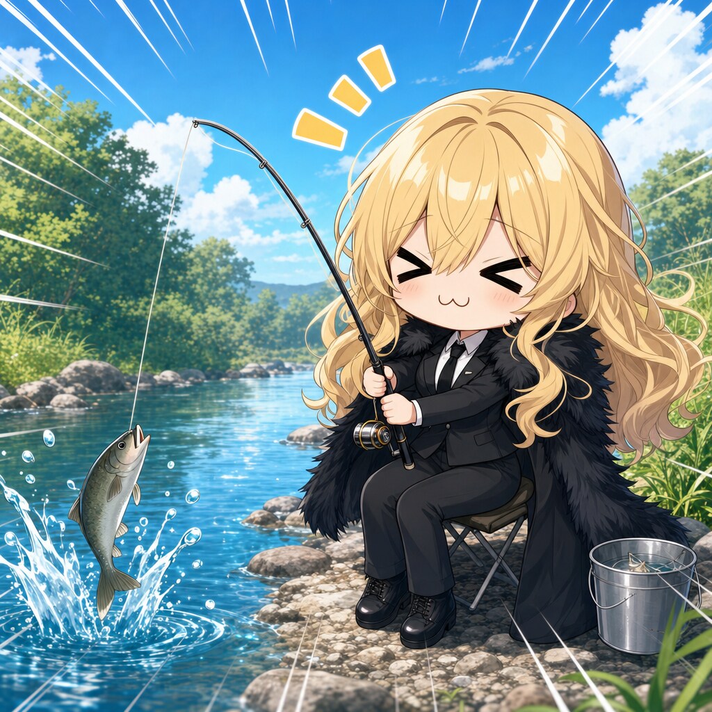 のんびり魚釣りとエリザベス | の人気AIイラスト・グラビア