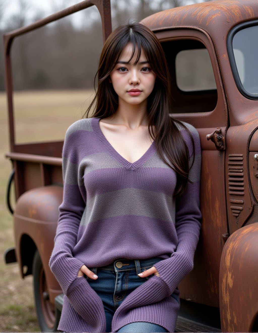 燃え袖セーター（カタログみたい）