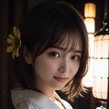 着物の少女と山吹の言の花 10枚目