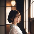 着物の少女と山吹の言の花 4枚目