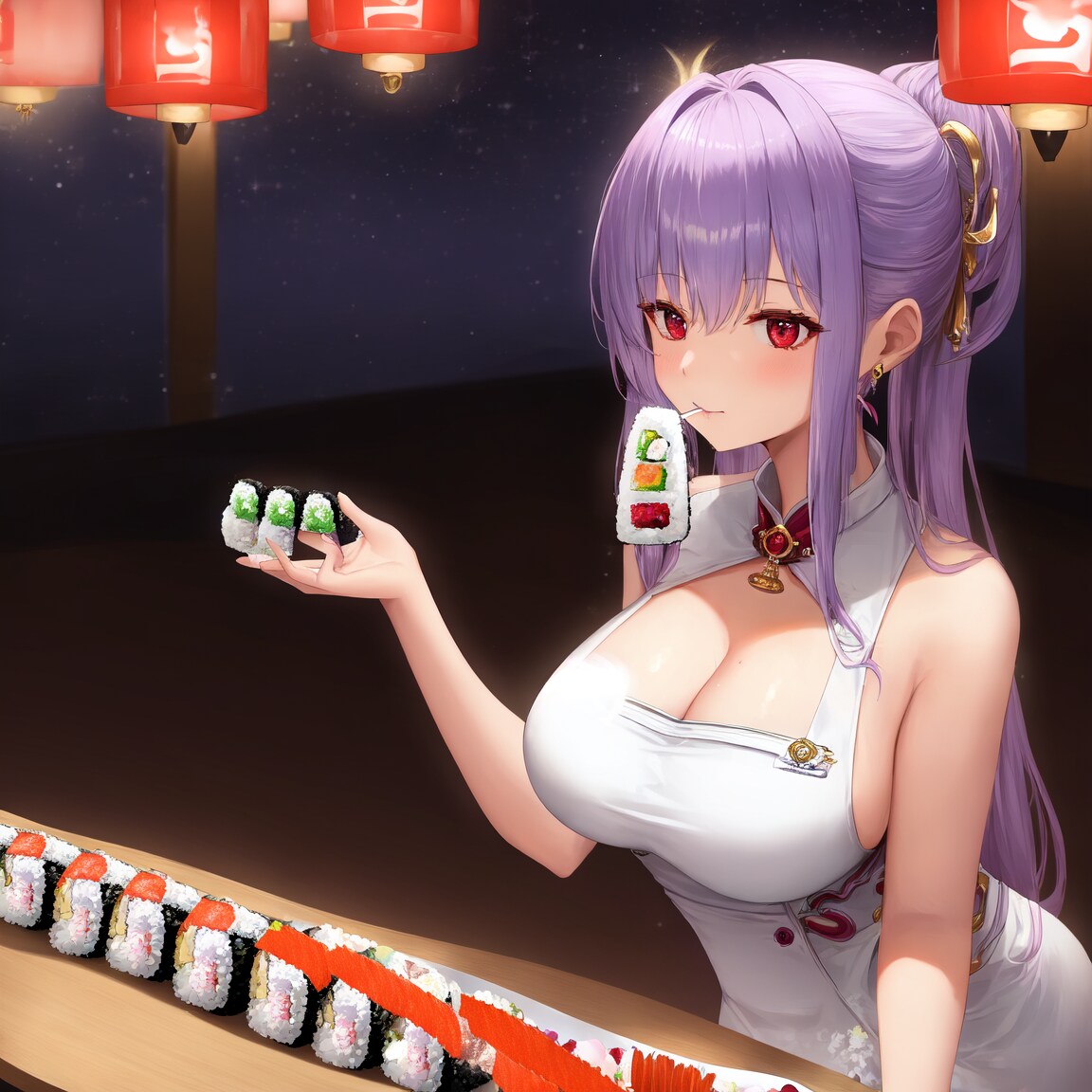 頼むから寿司を食べてくれ…笑