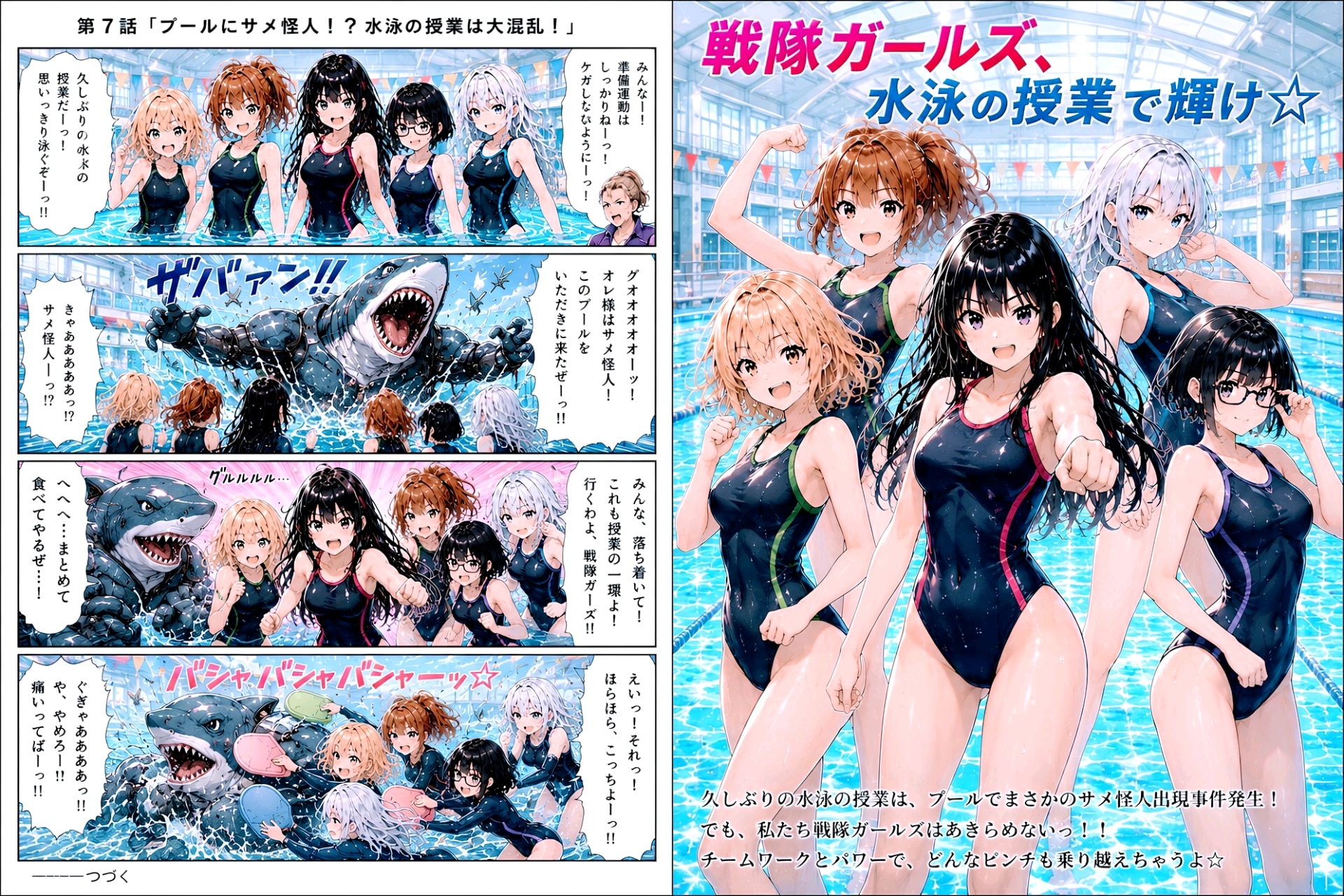 AI丸投げマンガ『戦隊ガールズ』第7話