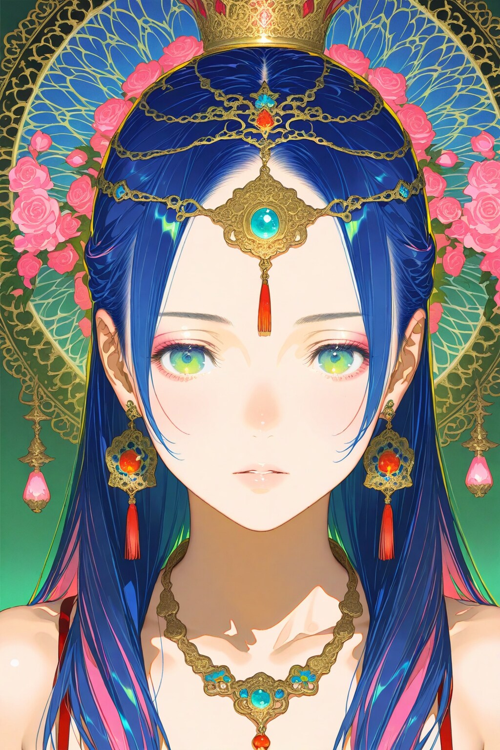 究極精細に描かれた美女の芸術的線画