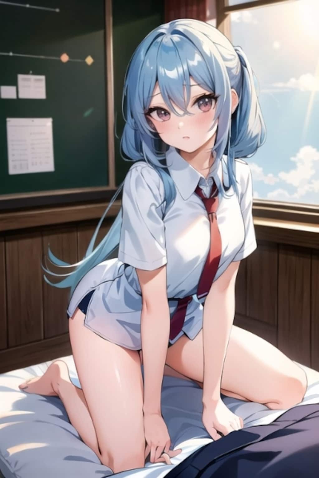 青髪女子（424）