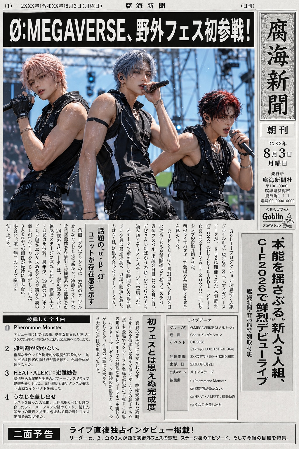 【腐海新聞 朝刊】Ø:MEGAVERSE、CIFに初出演!!