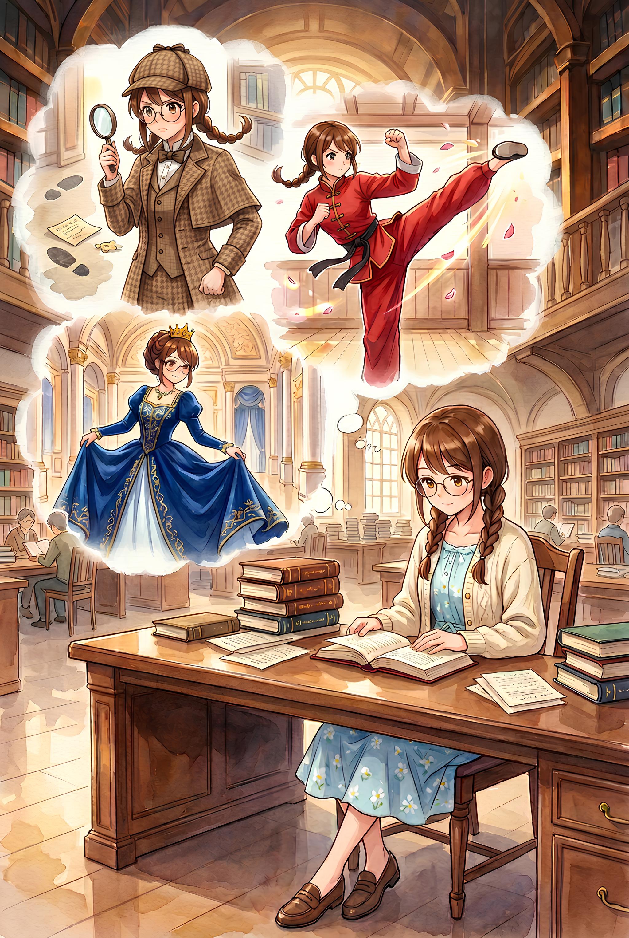 本の世界に夢を見る | の人気AIイラスト・グラビア